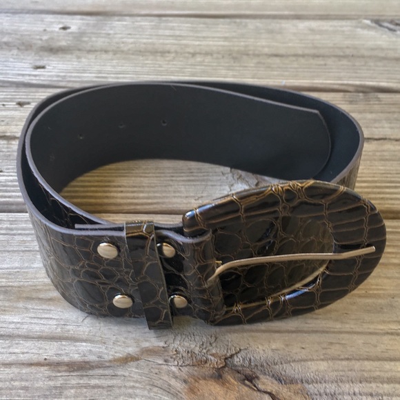 faux crocodile belt